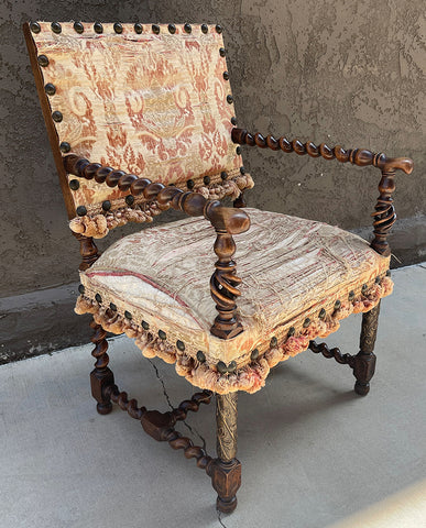 LOUIS XIII STYLE WALNUT FAUTEUIL