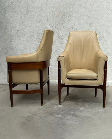 PR. VITTORIO DASSI MAHOGANY  AND PARCEL GILT BERGERES