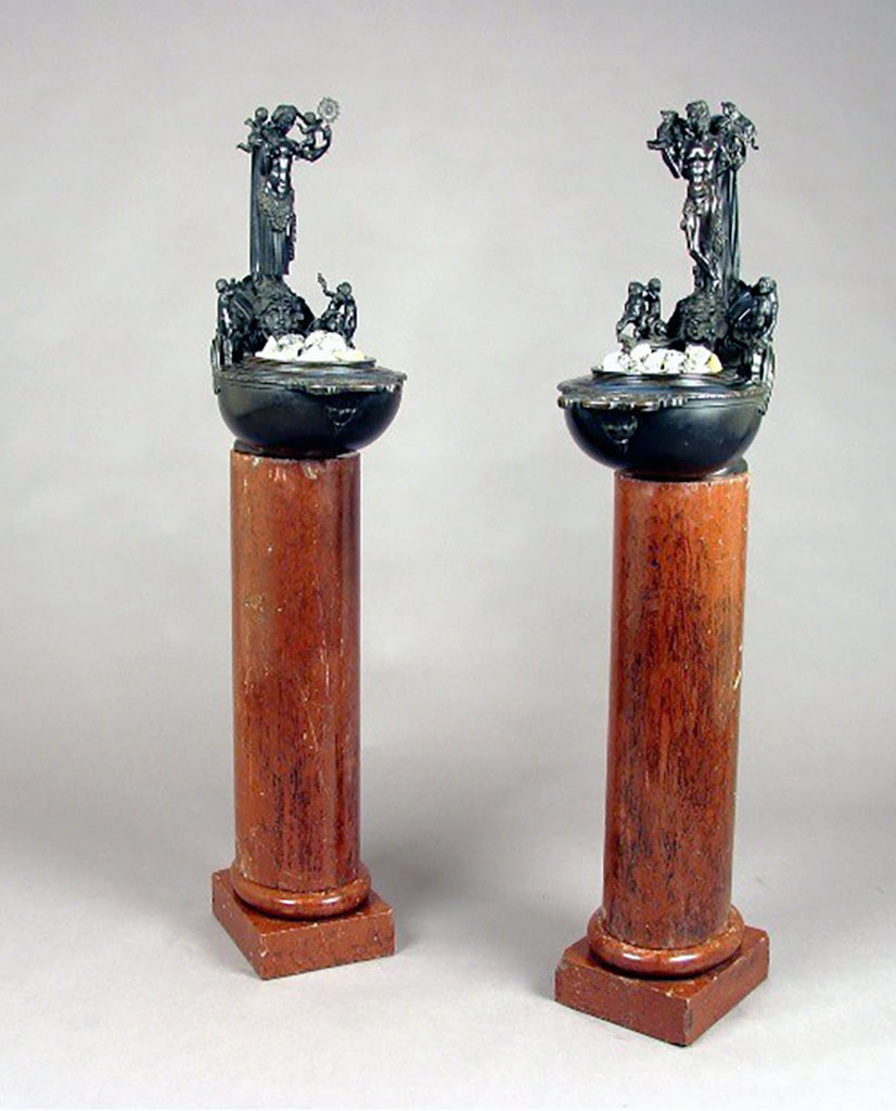 PAIR AUGUST VOGEL BRONZE BRAZIERS PAIR AUGUST VOGEL BRONZE BRAZIERS