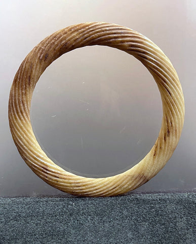 CHINESE ARCHAISTIC HARDSTONE BI