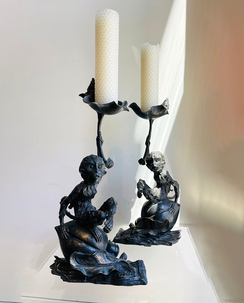 CONTINENTAL BRONZE CANDLESTICKS CONTINENTAL BRONZE CANDLESTICKS