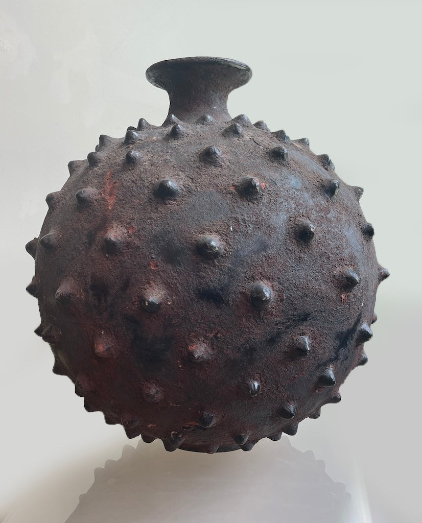 MEXICAN EARTHENWARE “BLOW FISH” VASE MEXICAN EARTHENWARE “BLOW FISH” VASE