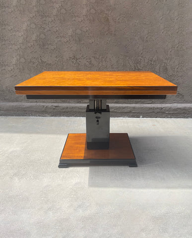 OTTO WRETLING ‘IDEALBORDET’  PART EBONIZED BIRCH AND SATINWOOD ADJUSTABLE TABLE