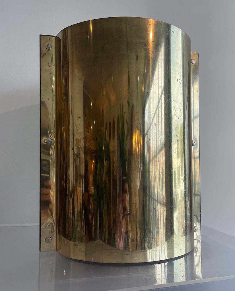 ITALIAN BRASS AND WOOD WASTE CAN ITALIAN BRASS AND WOOD WASTE CAN