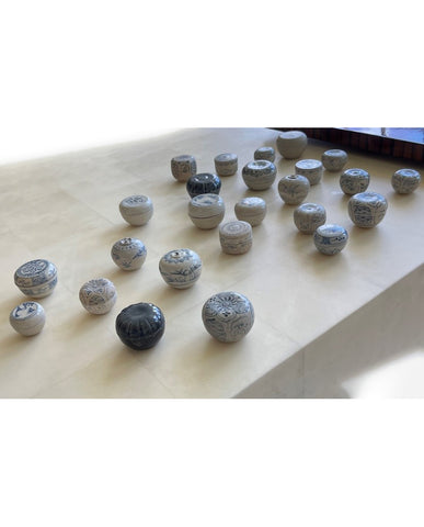 24 HOI AN HOAR EARTHENWARE GLAZED CONTAINERS