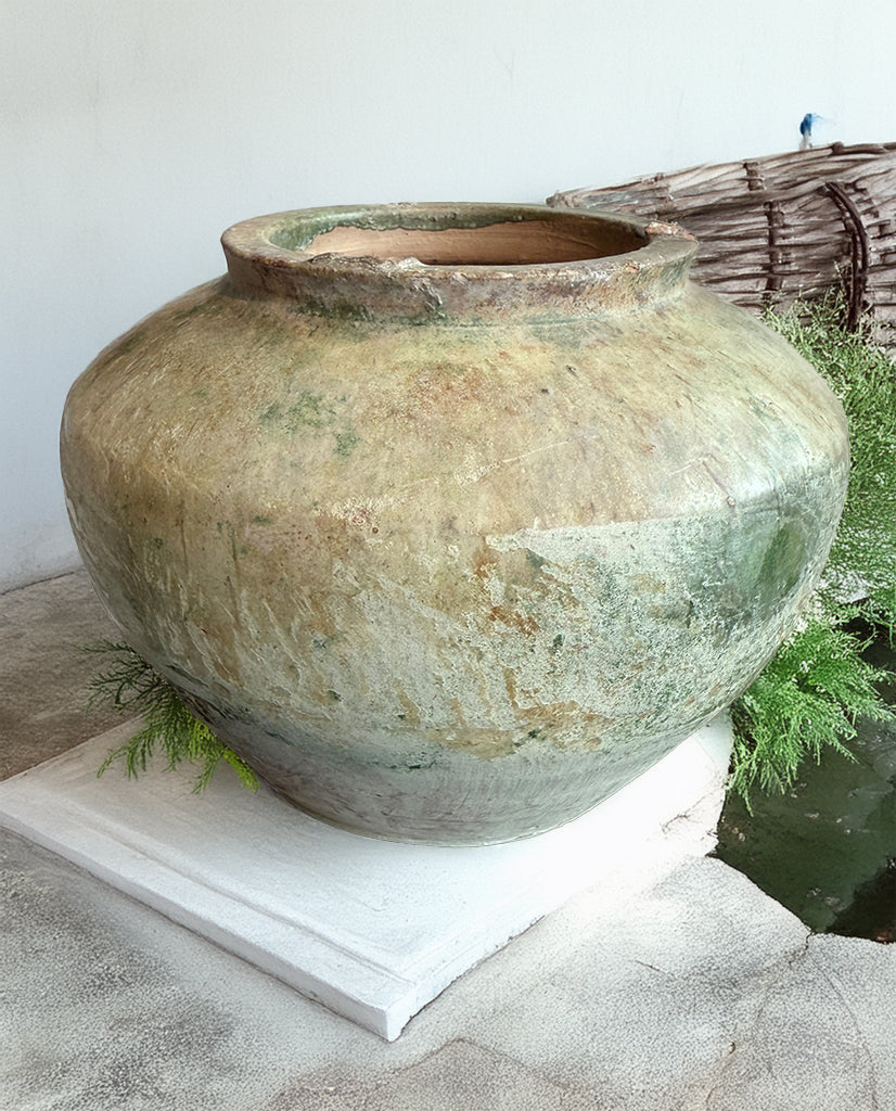 HAN CELEDON EARTHENWARE JAR HAN CELEDON EARTHENWARE JAR