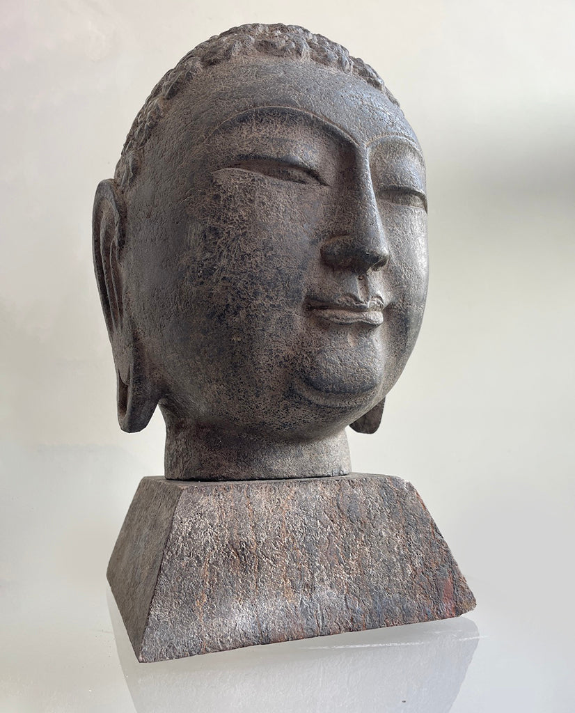 CHINESE  STONE BUDDHA HEAD CHINESE  STONE BUDDHA HEAD