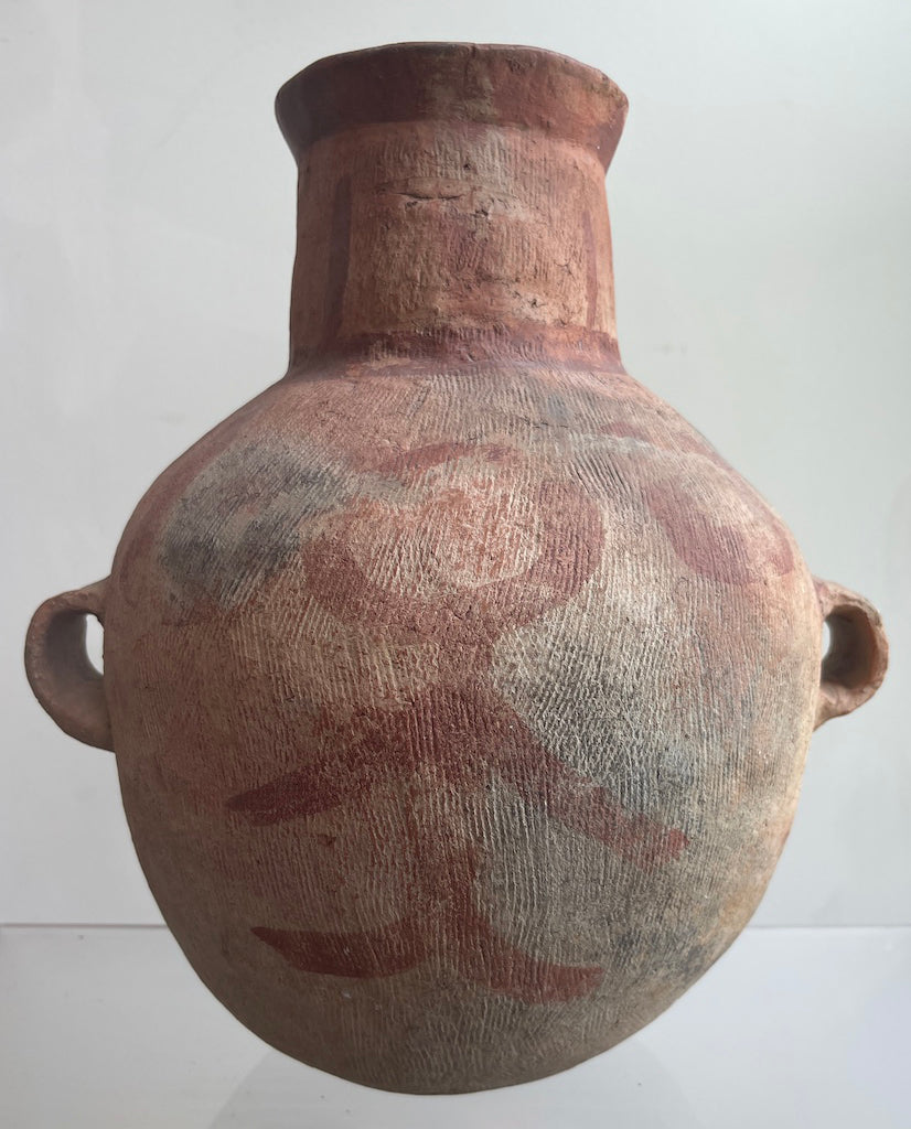 CHINESE ARCHAIC TERRA COTTA PAINTED URN CHINESE ARCHAIC TERRA COTTA PAINTED URN