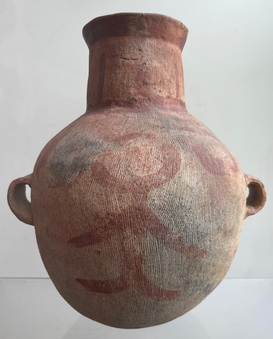 CHINESE ARCHAIC TERRA COTTA PAINTED URN