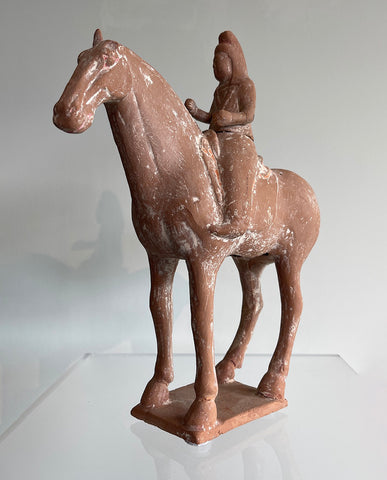 TANG EARTHENWARE HORES AND RIDER