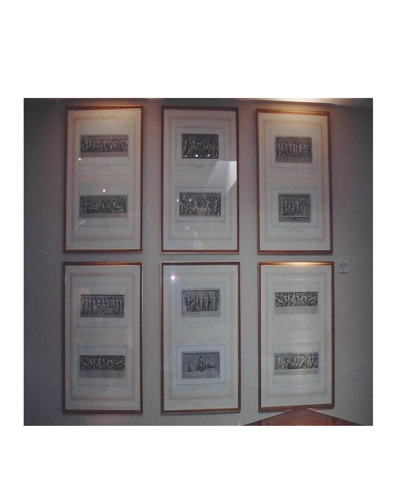 SET OF SIX ITALIAN  FRAMED ENGRAVINGS SET OF SIX ITALIAN  FRAMED ENGRAVINGS