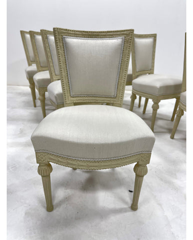 Set 8 GUSTAVIANSK PAINTED SIDECHAIRS