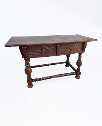 PORTUGUESE BAROQUE  CHESTNUT TABLE