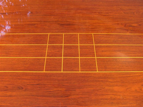 ROSEWOOD AND BOXWOOD INLAID TABLE