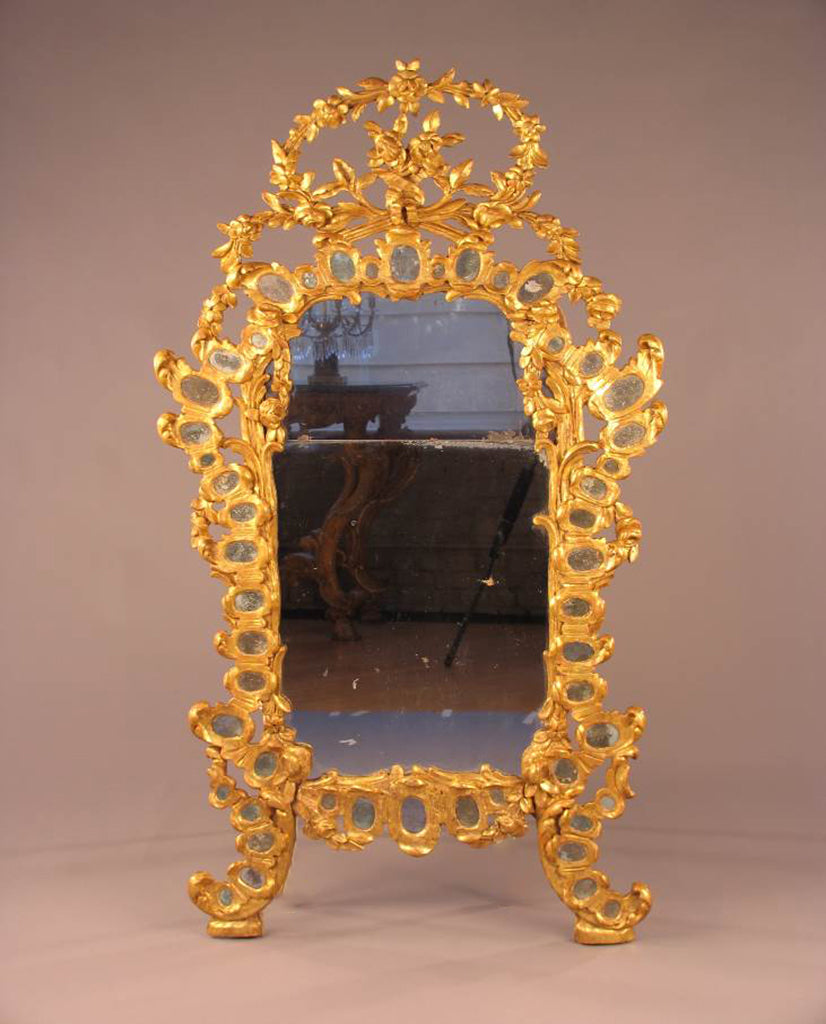 ITALIAN ROCOCO  GILTWOOD MIRROR ITALIAN ROCOCO  GILTWOOD MIRROR
