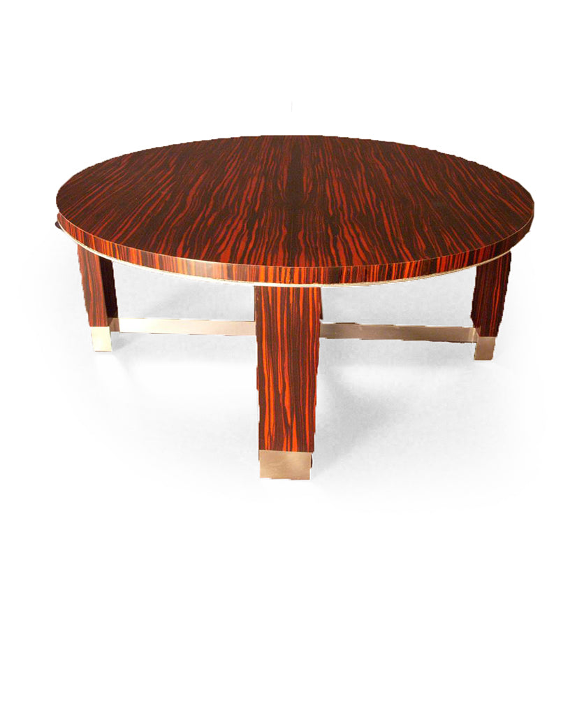 MACASSAR EBONY AND CHROMED METAL GUERIDON MACASSAR EBONY AND CHROMED METAL GUERIDON