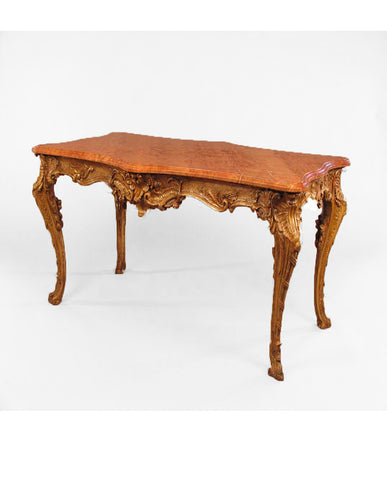 NEAPOLITAN ROCOCO SILVER GILT CENTER TABLE