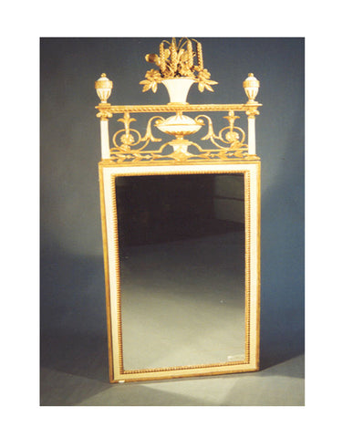DANISH NEOCLASSIC  PARCEL GILT MIRROR