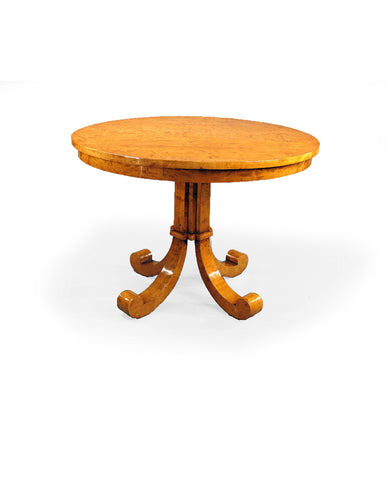 AUSTRIAN BIEDERMEIER BIRCHWOOD CENTER TABLE