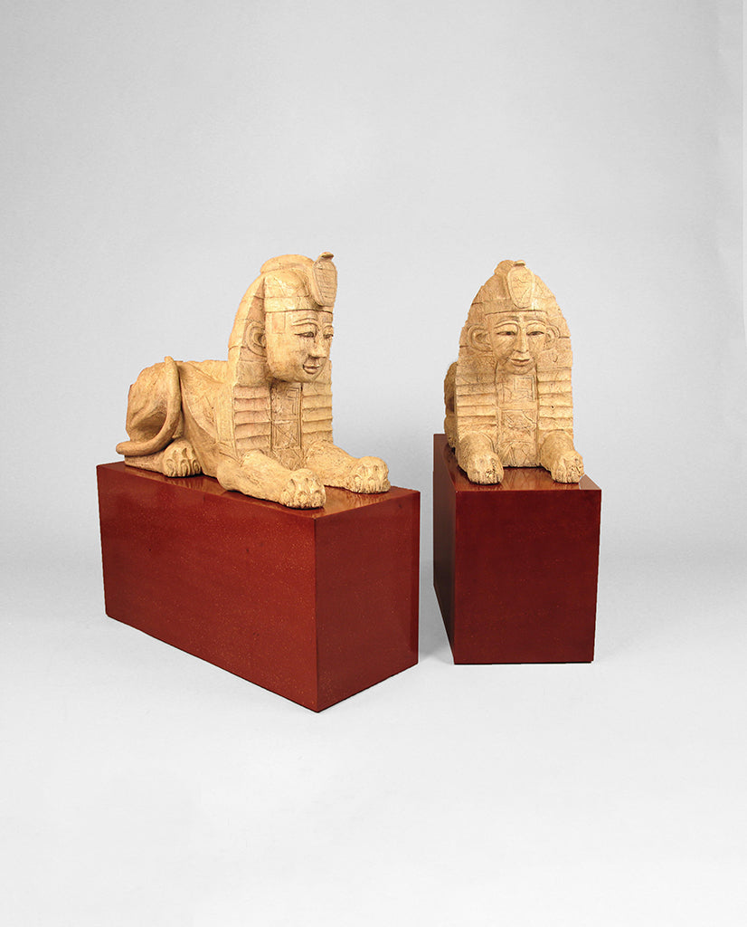 PAIR ITALIAN ART DECO SPHINX PAIR ITALIAN ART DECO SPHINX