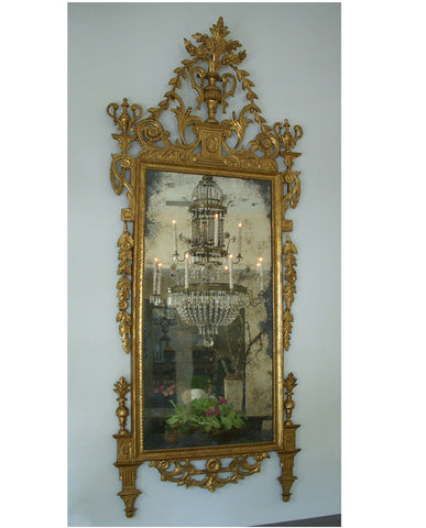 ITALIAN NEOCLASSIC GILTWOOD MIRROR