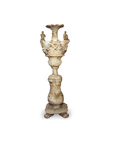 FRENCH BAROQUE  LIMESTONE FOUNTAIN