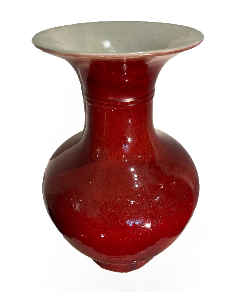 CHINESE SANG-DE-BOEUF PORCELAIN VASE CHINESE SANG-DE-BOEUF PORCELAIN VASE