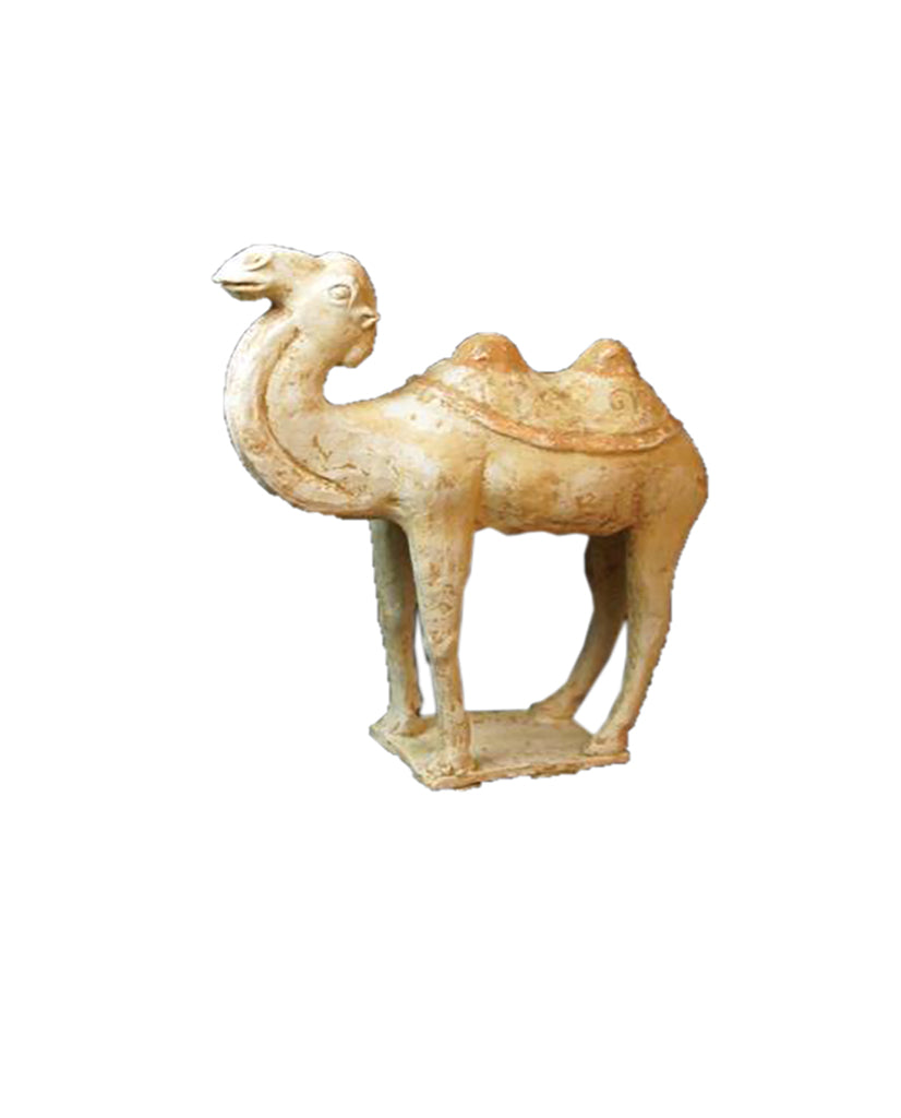 TANG POTTERY PAINTED BACTRIAN CAMEL TANG POTTERY PAINTED BACTRIAN CAMEL