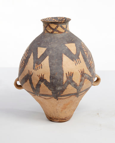CHINESE NEOLITHIC PAINTED EARTHENWARE URN