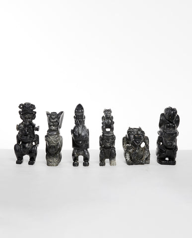 HONGSHAN NEOLITHIC STYLE  JADEITE RITUAL CARVINGS