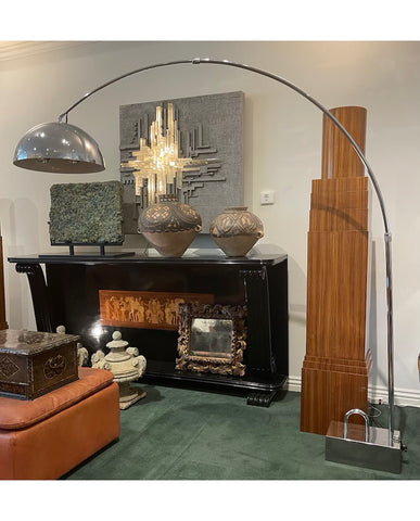 SPANISH 70’s CHROME EXTENDING ARC LAMP