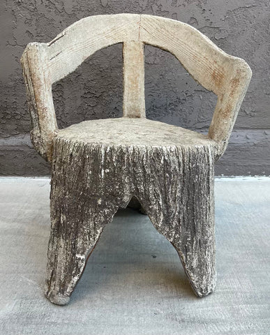 FAUX BOIS CEMENT ARMCHAIR