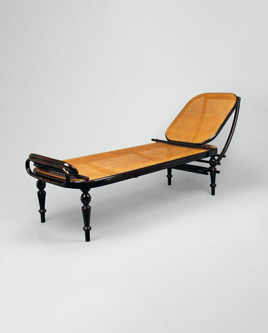 GEBRÜDER THONET EBONIZED AND CANED DAYBED