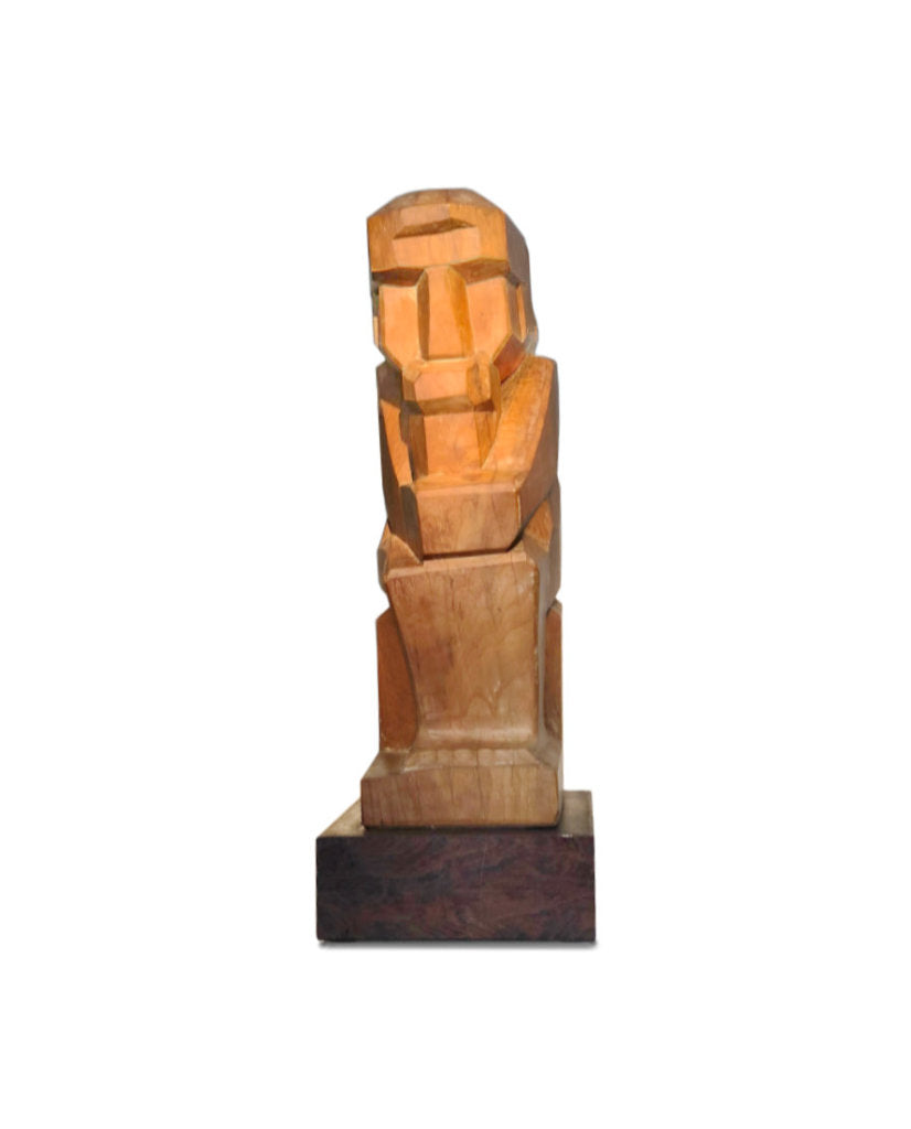 A. SEIFERT CUBIST CHERRYWOOD SCULPTURE A. SEIFERT CUBIST CHERRYWOOD SCULPTURE
