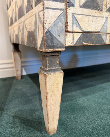 PAIR TUSCAN STYLE PINE PAINTED COMMODES