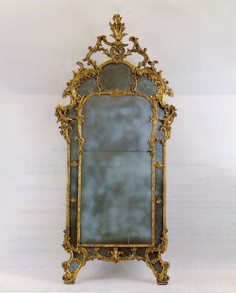 ITALIAN ROCOCO SILVER GILT MIRROR