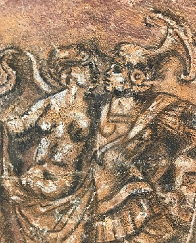LOUIS XIV STUCCO FRESCO FRAGMENT