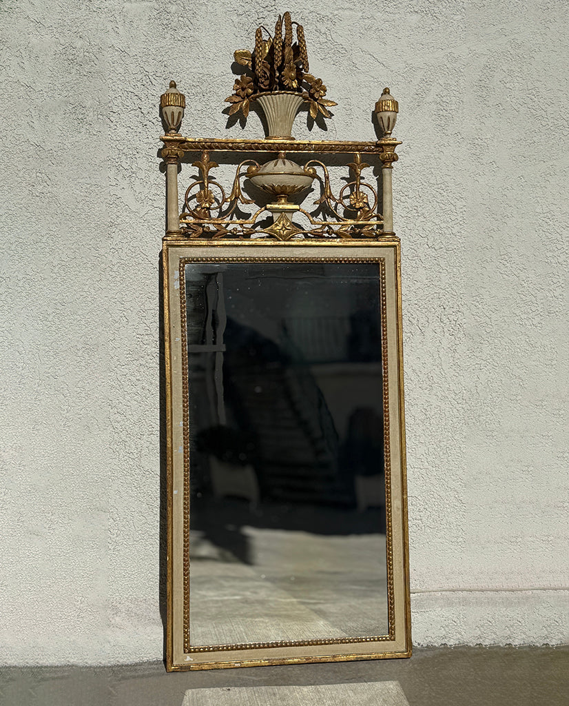 DANISH NEOCLASSIC  PARCEL GILT MIRROR