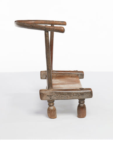 SENUFO HARDWOOD LOW CHAIR