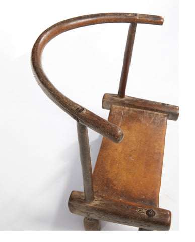 SENUFO HARDWOOD LOW CHAIR