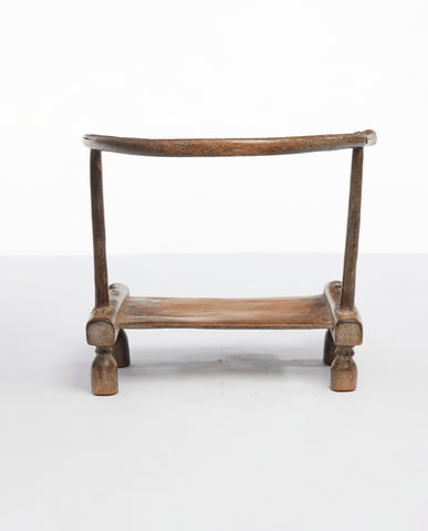 SENUFO HARDWOOD LOW CHAIR