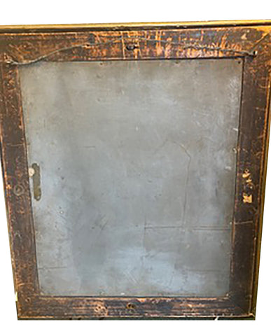 FRENCH EMPIRE REPOUSSÉ BRASS MIRROR