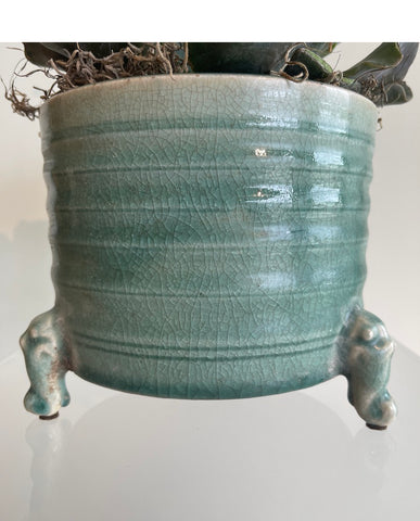 CHINESE CELADON GLAZED  EARTHENWARE DING