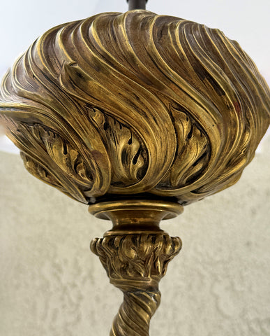 FRENCH RENAISSANCE REVIVAL BRONZE BANQUETE LAMPS