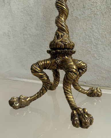 FRENCH RENAISSANCE REVIVAL BRONZE BANQUETE LAMPS
