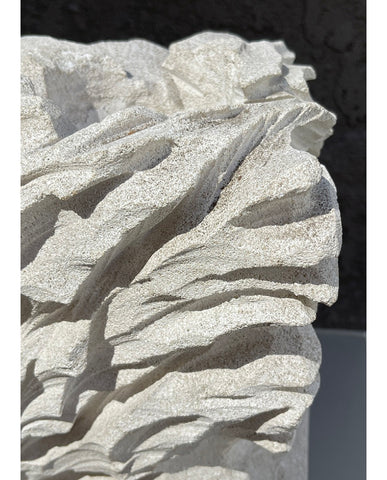 FRENCH LIMESTONE SCULPTED LAMP