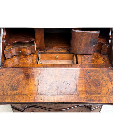 ITALIAN BAROQUE WALNUT SECRETAIRE