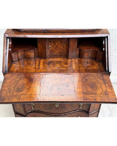 ITALIAN BAROQUE WALNUT SECRETAIRE