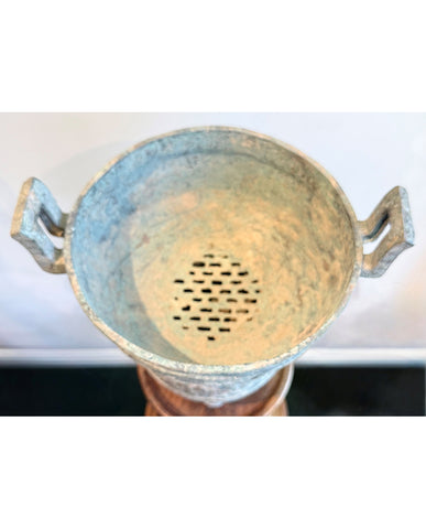CHINESE ARCHAISTIC BRONZE SILVER INLAID XIAN