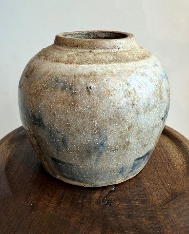 MING EARTHENWARE GLAZED JAR